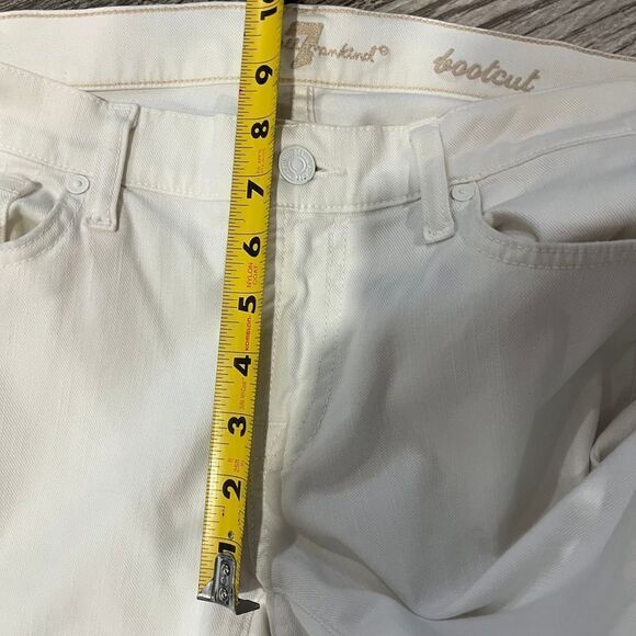 7 for all Mankind Y2K Low Rise Jeans Women's Size 32 x 29 White Stretch Slim - Picture 10 of 11